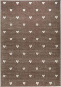 Hnědý koberec s puntíky KICOTI Beige Dots