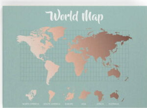 Obraz Really Nice Things Copper Worldmap