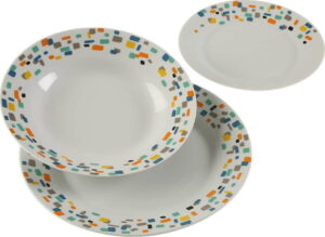 18dílná sada porcelánových talířů Versa Grout VERSA