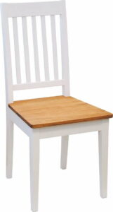 Bílá jídelní židle z břízy s dubovým podsedákem Rowico Ella Rowico