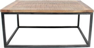 Černý konferenční stolek s deskou z mangového dřeva LABEL51 Box XL LABEL51