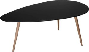 Černý konferenční stolek s nohami z bukového dřeva Furnhouse Fly