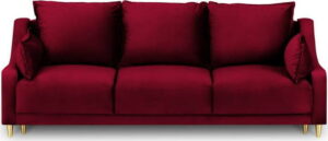 Červená třímístná rozkládací pohovka s úložným prostorem Mazzini Sofas Pansy Mazzini Sofas
