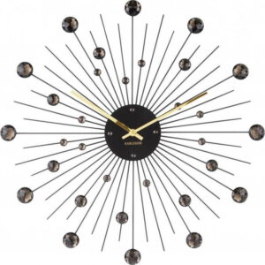 Nástěnné hodiny z krystalů černé barvy Karlsson Sunburst Karlsson