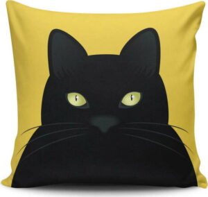 Polštář s příměsí bavlny Cushion Love Cat