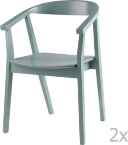 Sada 2 mentolových jídelních židlí sømcasa Donna sømcasa