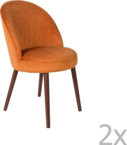 Sada 2 oranžových židlí Dutchbone Barbara Dutchbone