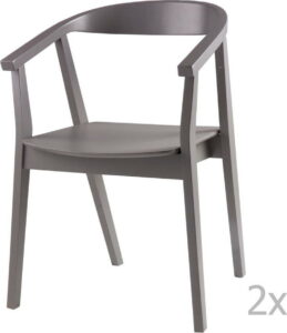Sada 2 šedých jídelních židlí sømcasa Donna sømcasa