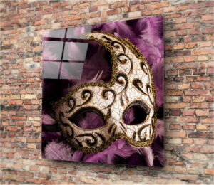 Skleněný obraz 3D Art Mask