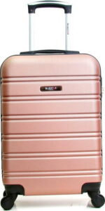 Světle růžový cestovní kufr na kolečkách BlueStar Bilbao