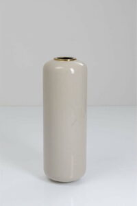 Světle šedá váza s detaily ve zlaté barvě Kare Design Charme Kare Design