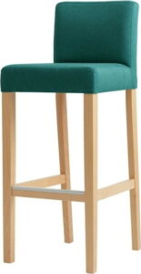 Tyrkysová barová židle s přírodními nohami Custom Form Wilton Custom Form
