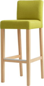 Zelená barová židle s přírodními nohami Custom Form Wilton Custom Form