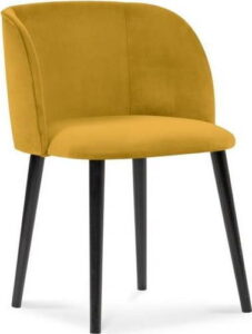 Žlutá jídelní židle se sametovým potahem Windsor & Co Sofas Aurora Windsor & Co Sofas