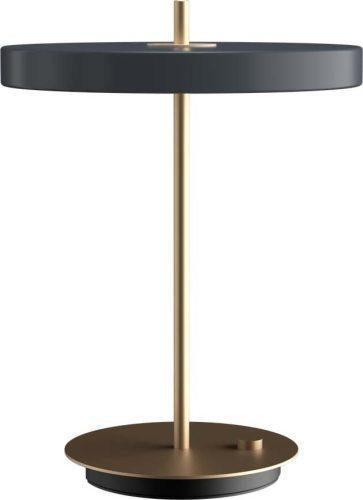 Antracitová LED stmívatelná stolní lampa s kovovým stínidlem (výška 41