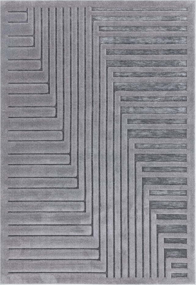 Antracitový koberec 200x290 cm Valley – Asiatic Carpets Asiatic Carpets