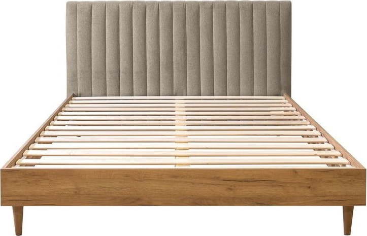 Béžová/přírodní dvoulůžková postel s roštem 160x200 cm Oceane – Bobochic Paris Bobochic Paris