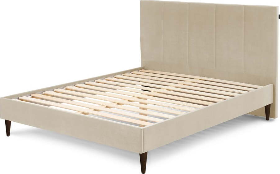 Béžová čalouněná dvoulůžková postel s roštem 180x200 cm Vivara – Bobochic Paris Bobochic Paris