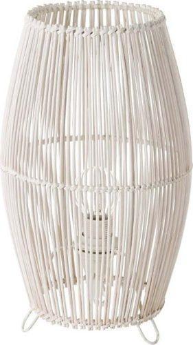 Bílá bambusová stolní lampa s bambusovým stínidlem (výška 29 cm) – Casa Selección Casa Selección