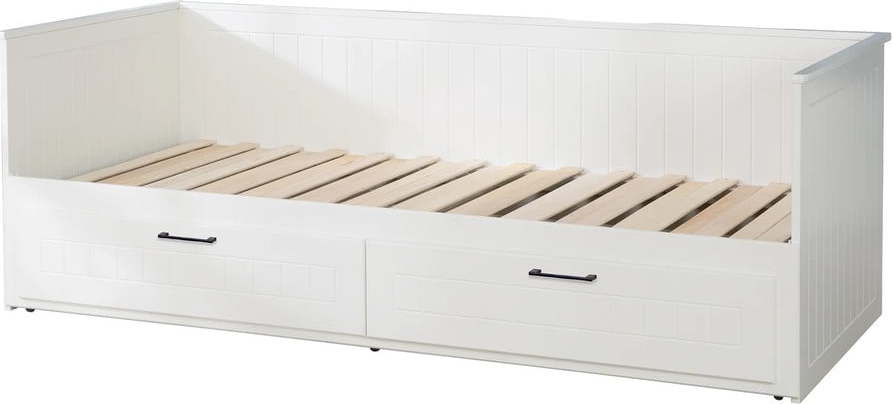 Bílá dětská postel s výsuvným lůžkem s úložným prostorem 90/180x200 cm Sylt – Roba Roba