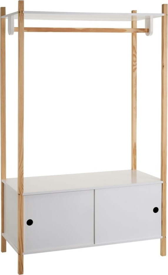 Bílá dětská šatní skříň s posuvnými dveřmi 80x136 cm – Casa Selección Casa Selección
