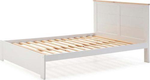 Bílá dvoulůžková postel s roštem 160x200 cm Akira – Marckeric Marckeric