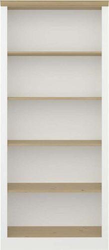 Bílá knihovna v dekoru borovice 82x189 cm Nola - Tvilum Tvilum