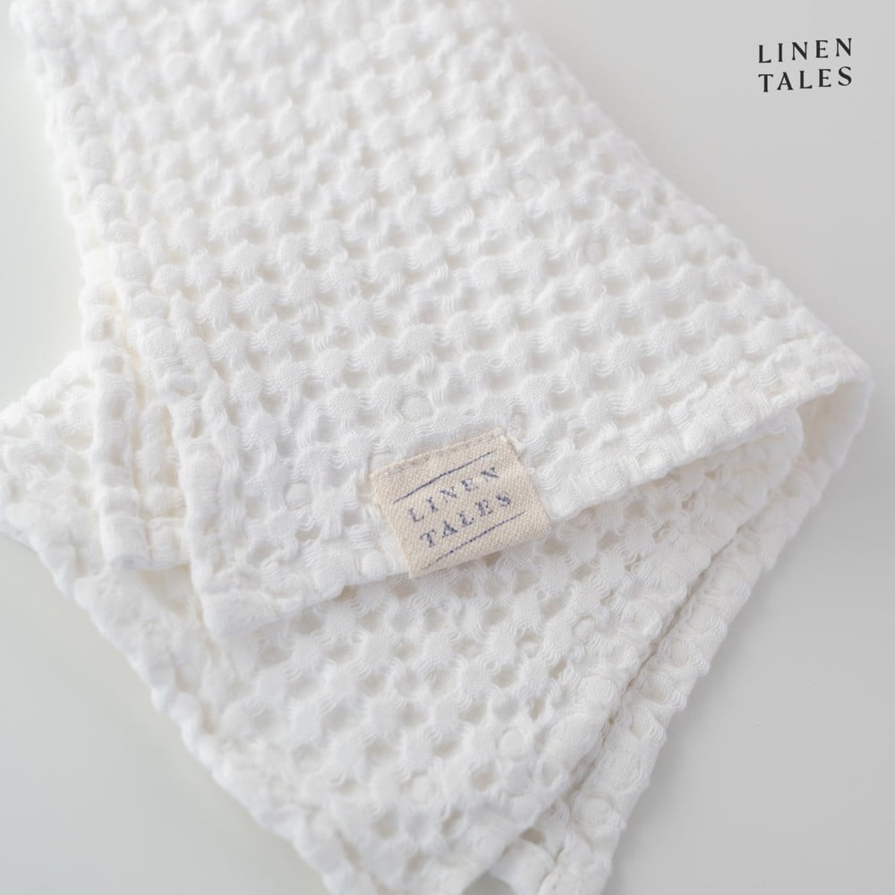 Bílá osuška 100x140 cm Honeycomb – Linen Tales Linen Tales