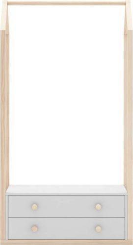 Bílá otevřená dětská šatní skříň 80x170 cm Esteban – Marckeric Marckeric