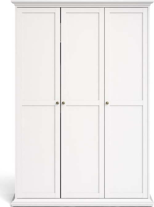 Bílá šatní skříň 139x201 cm Paris - Tvilum Tvilum