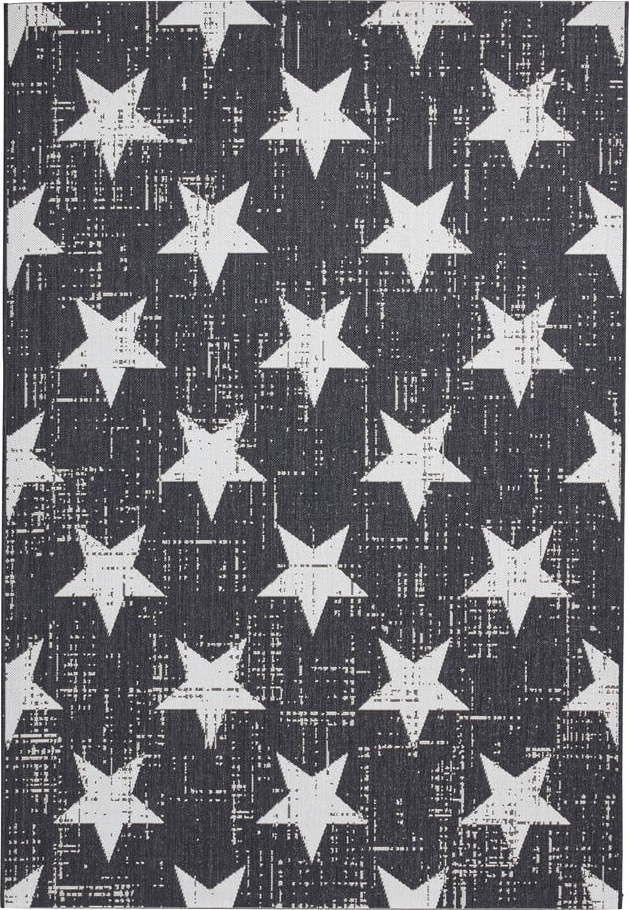 Bílo-černý venkovní koberec 290x200 cm Santa Monica - Think Rugs Think Rugs