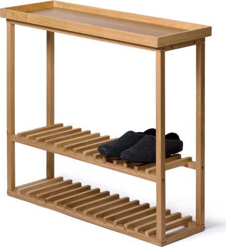 Botník/úložný stolek s přírodní deskou z dubového dřeva Wireworks Hello Storage Wireworks