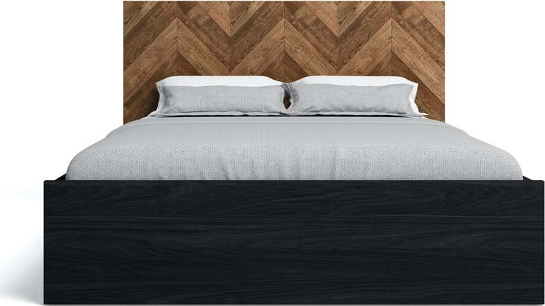 Černá/v přírodní barvě dvoulůžková postel 160x200 cm Gio – Marckeric Marckeric