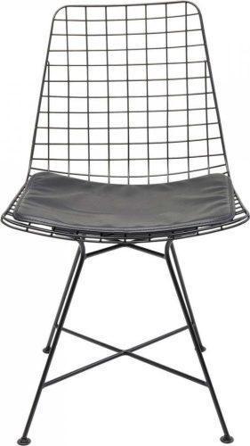 Černá ocelová jídelní židle Kare Design Grid Kare Design