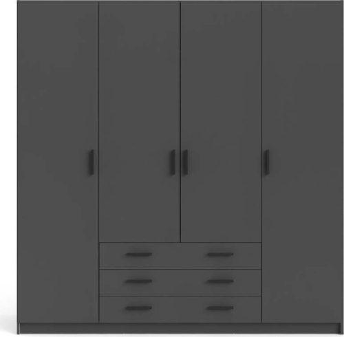 Tmavě šedá šatní skříň 196x200 cm Sprint - Tvilum Tvilum
