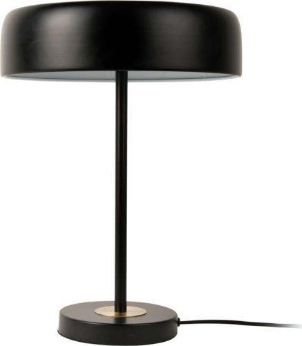 Černá stolní lampa s kovovým stínidlem (výška 40 cm) Gold Disc – Leitmotiv Leitmotiv
