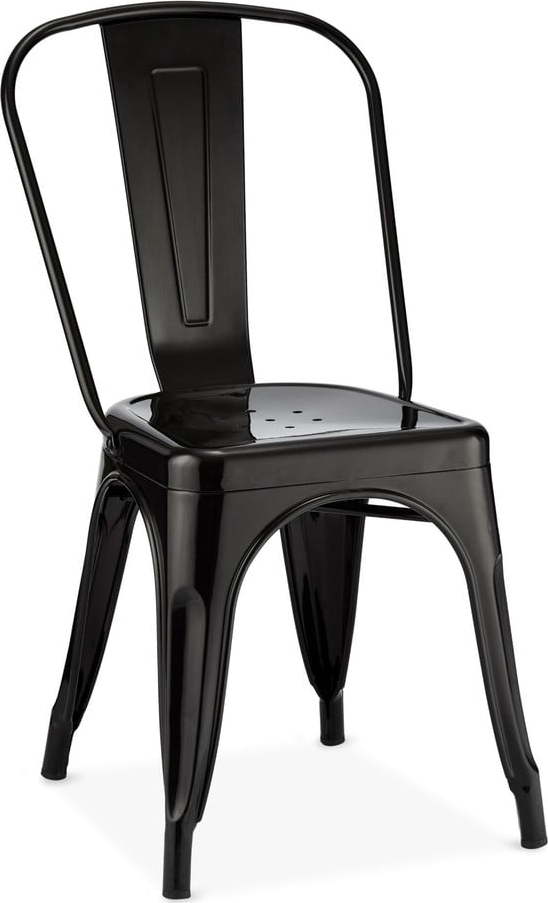 Černé kovové jídelní židle v sadě 2 ks Korona – Furnhouse Furnhouse