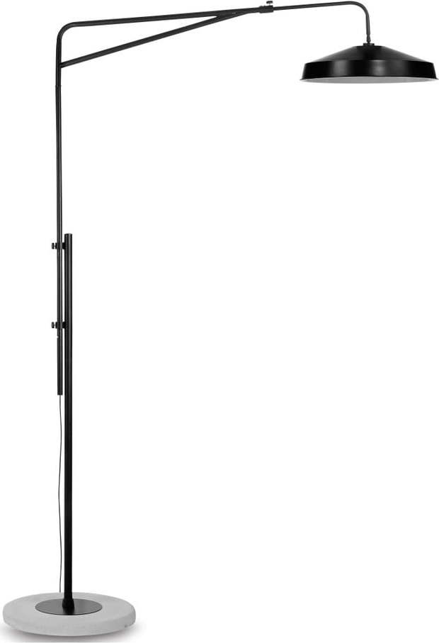 Černo-šedá stojací lampa s kovovým stínidlem (výška 250 cm) Brighton – it's about RoMi IT´S ABOUT RoMi