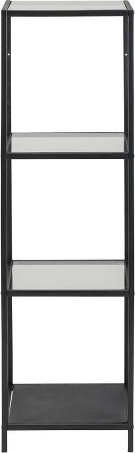 Černý skleněný regál 35x120 cm Seaford - Actona Actona