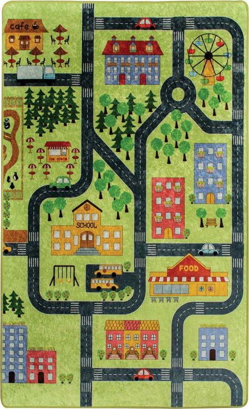 Dětský koberec Green Small Town 100 x 160 cm Conceptum Hypnose