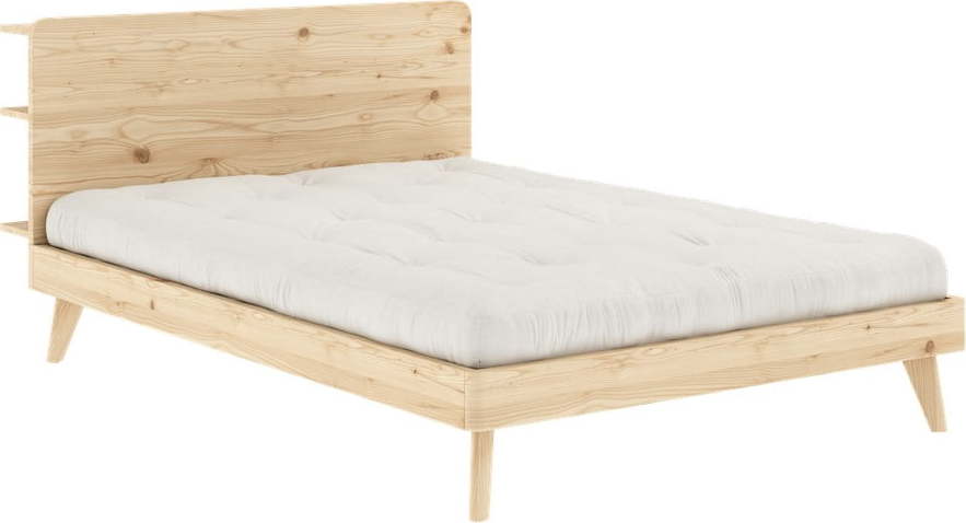 Dvoulůžková postel z borovicového dřeva s roštem 140x200 cm Retreat – Karup Design Karup Design