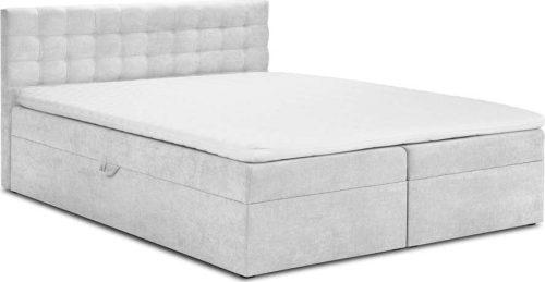 Světle šedá boxspring postel s úložným prostorem 180x200 cm Jade – Mazzini Beds Mazzini Beds