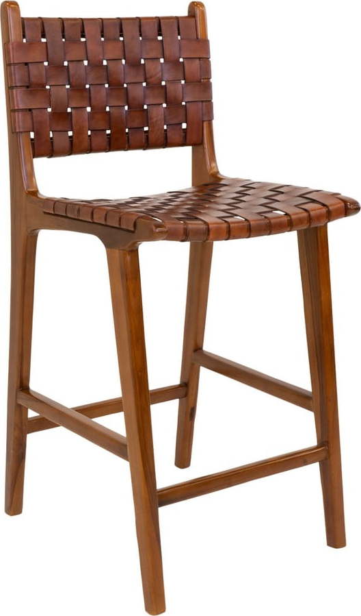Hnědá barová židle z teakového dřeva 101 cm Perugia – House Nordic House Nordic