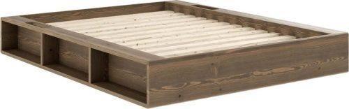 Hnědá dvoulůžková postel z borovicového dřeva s roštem 140x200 cm Ziggy – Karup Design Karup Design