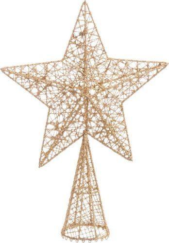 Hvězda na vánoční strom ve zlaté barvě Unimasa Estrella Casa Selección