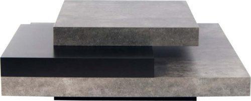 Černo-šedý konferenční stolek v dekoru kamene 90x90 cm Slate - TemaHome TemaHome