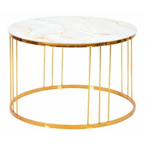 Konferenční stolek ve zlaté barvě Mauro Ferretti Simple Paris