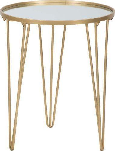 Kulatý konferenční stolek ve zlaté barvě ø 40 cm Glam – Mauro Ferretti Mauro Ferretti