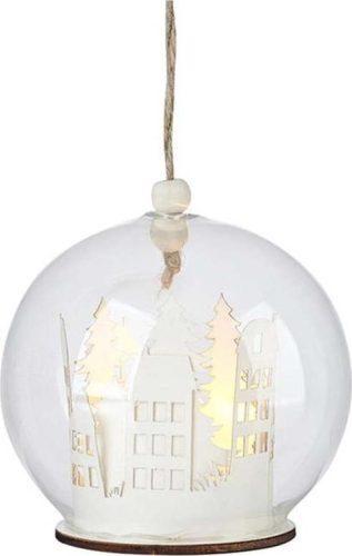 Bílá světelná dekorace s vánočním motivem ø 9 cm Myren – Markslöjd Markslöjd