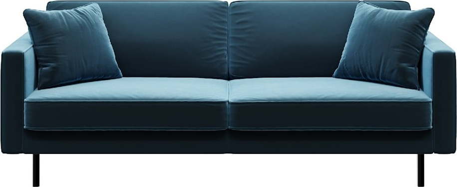 Modrá sametová pohovka 207 cm Kobo – MESONICA MESONICA